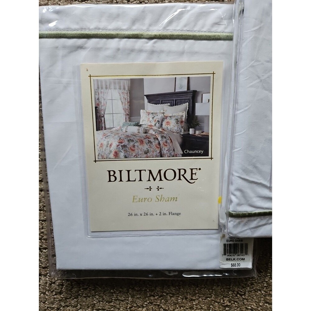 BILTMORE EURO Chauncey SHAM (1) 100% COTTON  NIP